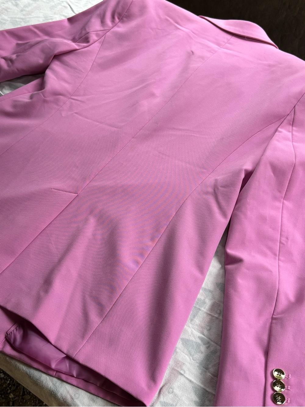 Women's Pink Single-Button Blazer - Picture 4 of 5